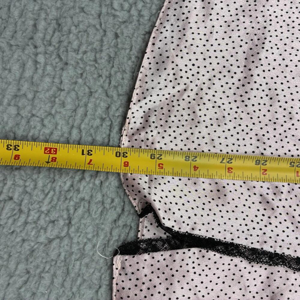 VTG‎ Christian Dior Satin Polka Dot Pajama Set 2pc Women's S Pink USA Lingerie - Picture 7 of 15